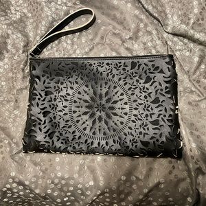 Black Carlos Santana Zipper Clutch